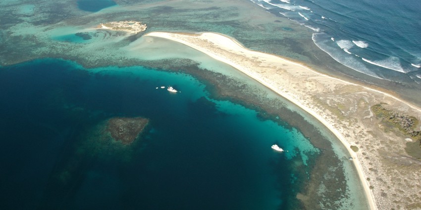 Vessels secured on public moorings off Morley Island, the Houtman Abrolhos